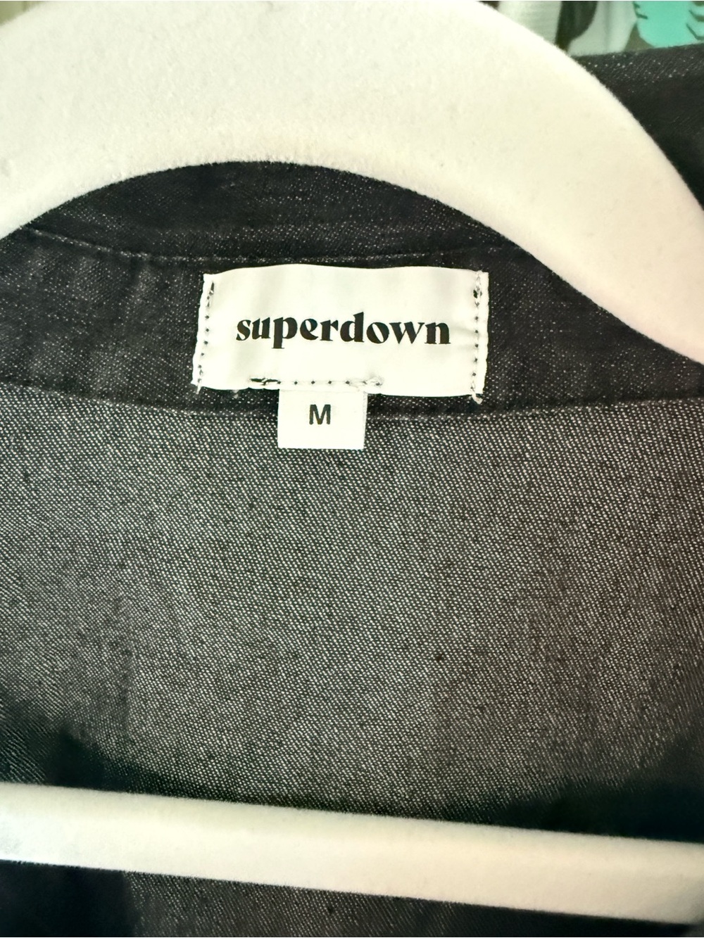 superdown Black Cropped Button-Front Shirt - Picture 4 of 4
